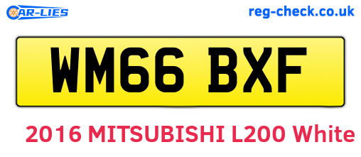 WM66BXF are the vehicle registration plates.