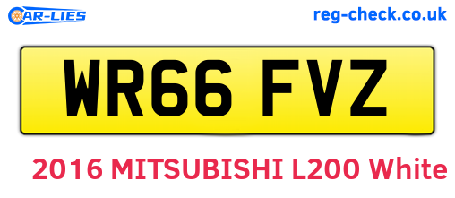 WR66FVZ are the vehicle registration plates.