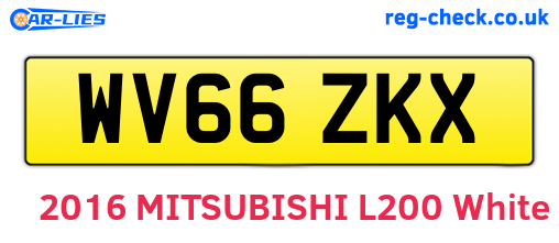 WV66ZKX are the vehicle registration plates.