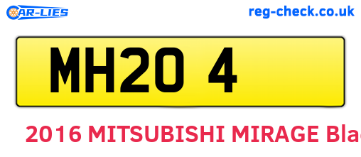 MH204 are the vehicle registration plates.