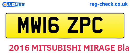 MW16ZPC are the vehicle registration plates.
