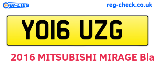 YO16UZG are the vehicle registration plates.