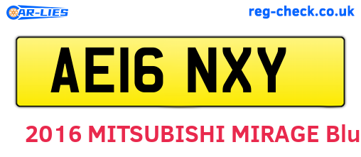 AE16NXY are the vehicle registration plates.