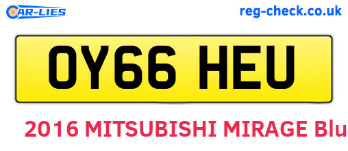 OY66HEU are the vehicle registration plates.