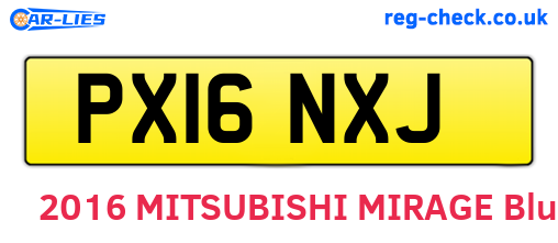 PX16NXJ are the vehicle registration plates.