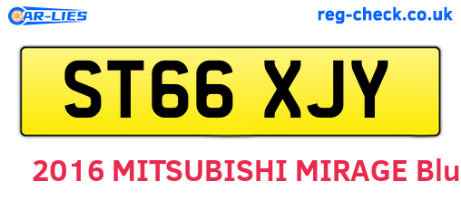 ST66XJY are the vehicle registration plates.