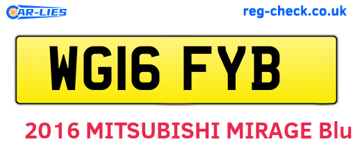 WG16FYB are the vehicle registration plates.