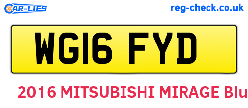 WG16FYD are the vehicle registration plates.