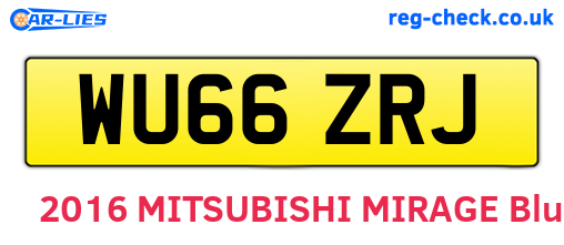 WU66ZRJ are the vehicle registration plates.