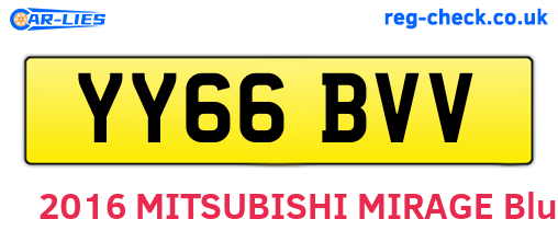 YY66BVV are the vehicle registration plates.