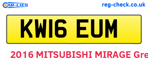 KW16EUM are the vehicle registration plates.