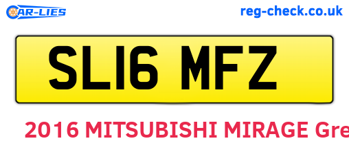 SL16MFZ are the vehicle registration plates.