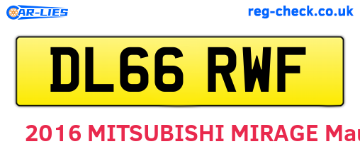 DL66RWF are the vehicle registration plates.