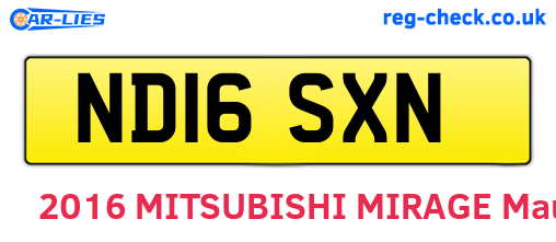 ND16SXN are the vehicle registration plates.