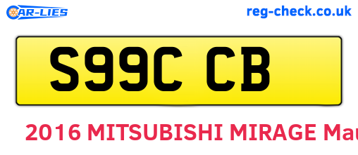 S99CCB are the vehicle registration plates.