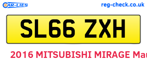 SL66ZXH are the vehicle registration plates.