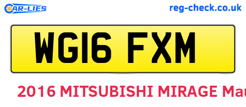 WG16FXM are the vehicle registration plates.