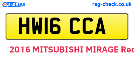 HW16CCA are the vehicle registration plates.