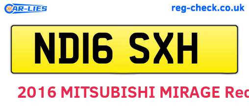 ND16SXH are the vehicle registration plates.