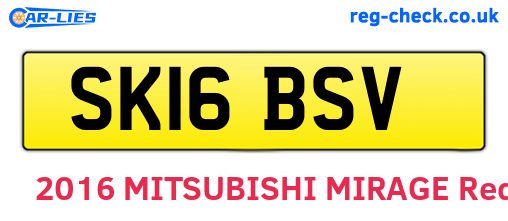 SK16BSV are the vehicle registration plates.
