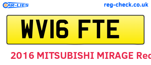 WV16FTE are the vehicle registration plates.