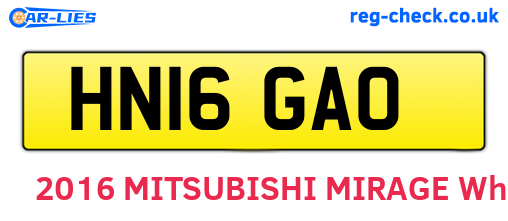 HN16GAO are the vehicle registration plates.