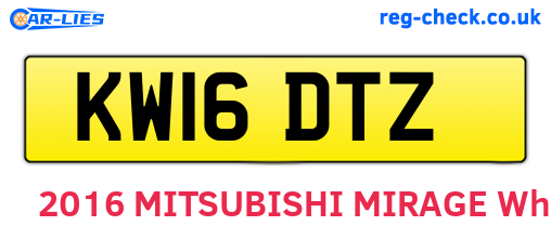 KW16DTZ are the vehicle registration plates.