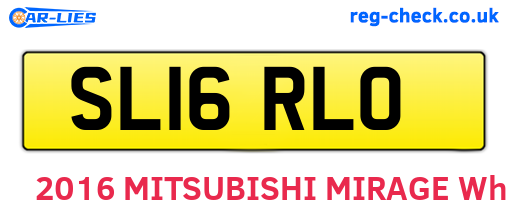 SL16RLO are the vehicle registration plates.