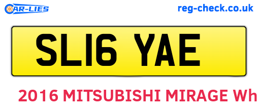 SL16YAE are the vehicle registration plates.