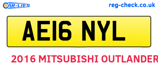 AE16NYL are the vehicle registration plates.
