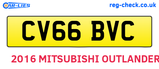 CV66BVC are the vehicle registration plates.