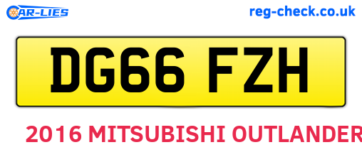 DG66FZH are the vehicle registration plates.