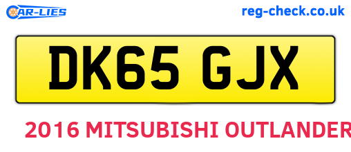 DK65GJX are the vehicle registration plates.