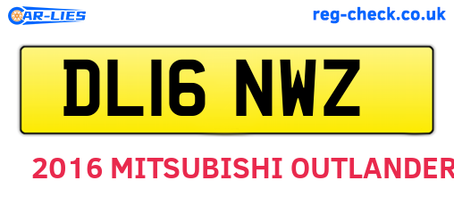 DL16NWZ are the vehicle registration plates.