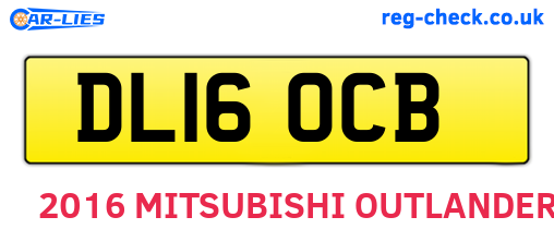 DL16OCB are the vehicle registration plates.