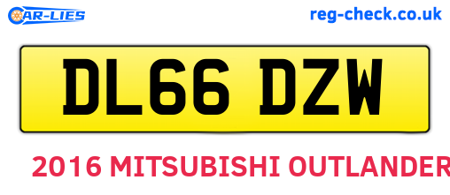 DL66DZW are the vehicle registration plates.
