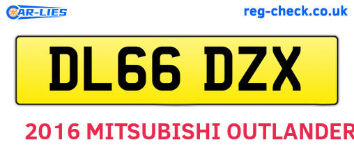 DL66DZX are the vehicle registration plates.