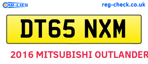 DT65NXM are the vehicle registration plates.