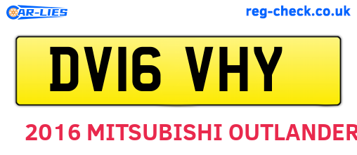 DV16VHY are the vehicle registration plates.