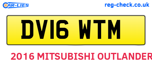 DV16WTM are the vehicle registration plates.