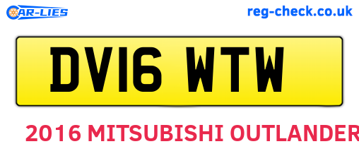 DV16WTW are the vehicle registration plates.