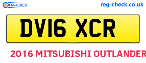 DV16XCR are the vehicle registration plates.