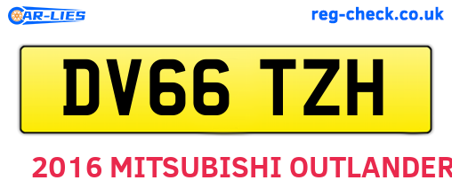 DV66TZH are the vehicle registration plates.