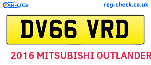DV66VRD are the vehicle registration plates.