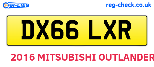 DX66LXR are the vehicle registration plates.
