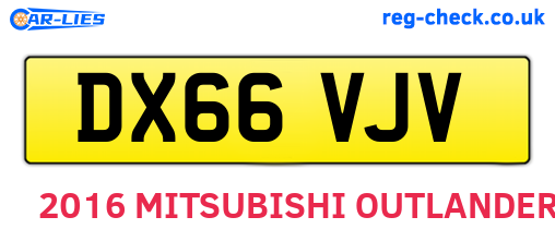 DX66VJV are the vehicle registration plates.