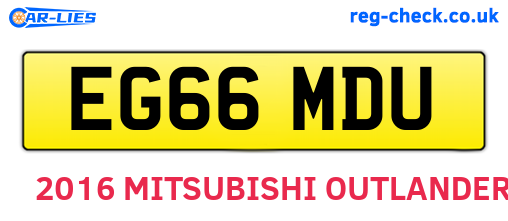 EG66MDU are the vehicle registration plates.