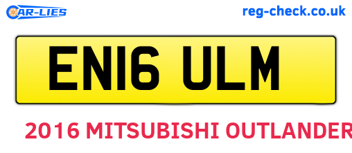 EN16ULM are the vehicle registration plates.