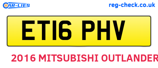 ET16PHV are the vehicle registration plates.