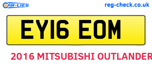 EY16EOM are the vehicle registration plates.